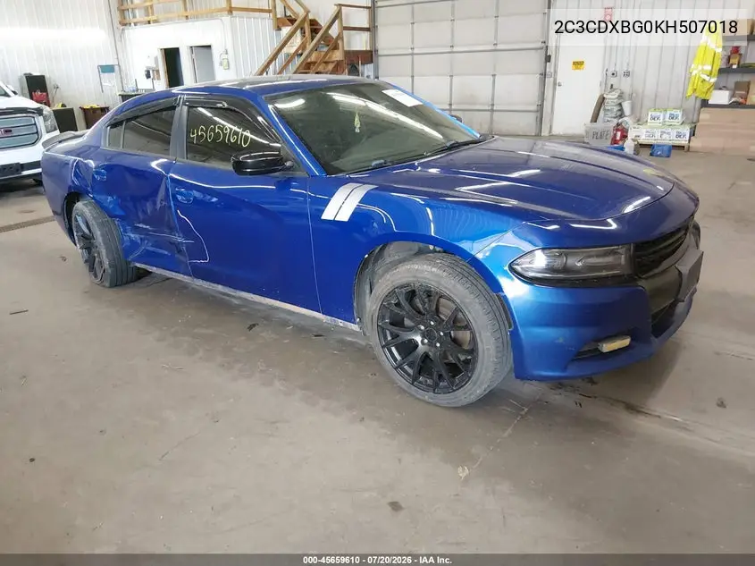 2019 Dodge Charger Sxt Rwd VIN: 2C3CDXBG0KH507018 Lot: 45659610