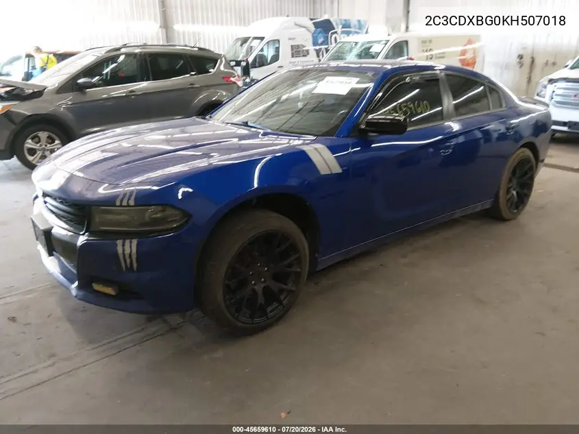 2019 Dodge Charger Sxt Rwd VIN: 2C3CDXBG0KH507018 Lot: 45659610