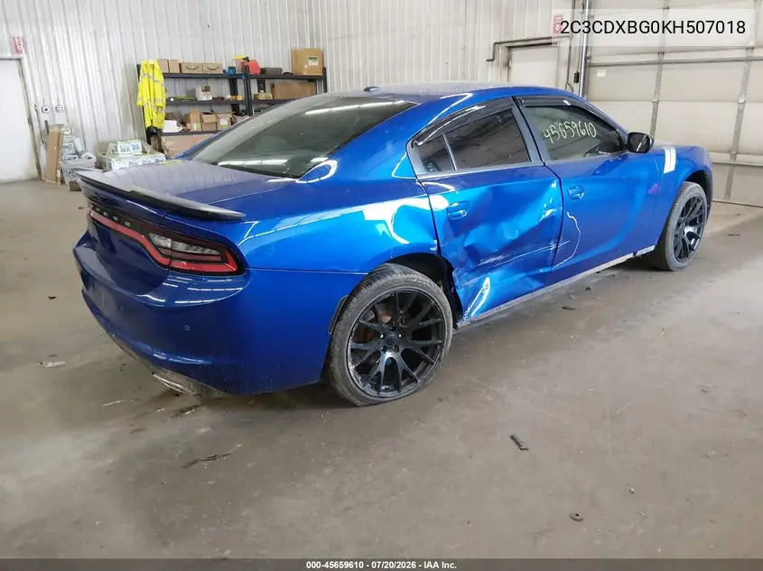 2019 Dodge Charger Sxt Rwd VIN: 2C3CDXBG0KH507018 Lot: 45659610