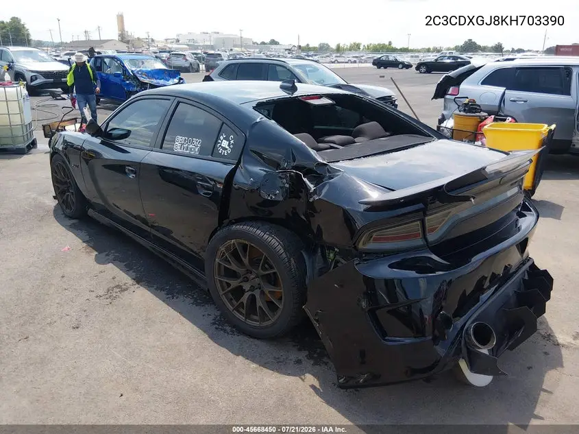 2019 Dodge Charger Scat Pack Rwd VIN: 2C3CDXGJ8KH703390 Lot: 45668450