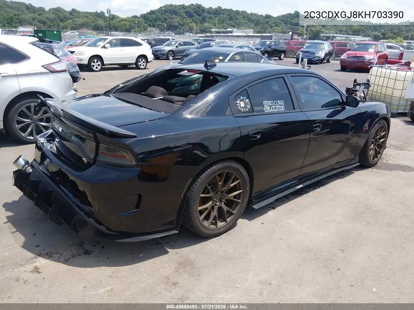 2019 Dodge Charger Scat Pack Rwd VIN: 2C3CDXGJ8KH703390 Lot: 45668450