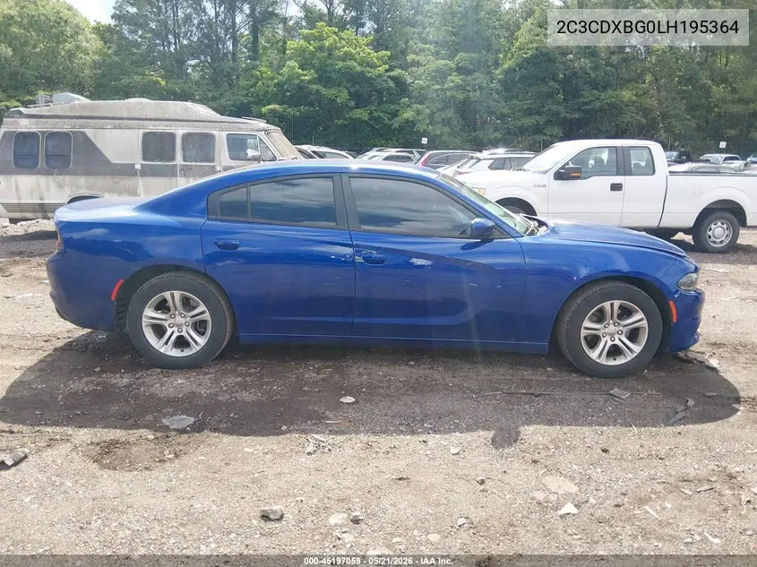 2020 Dodge Charger Sxt Rwd VIN: 2C3CDXBG0LH195364 Lot: 45197059