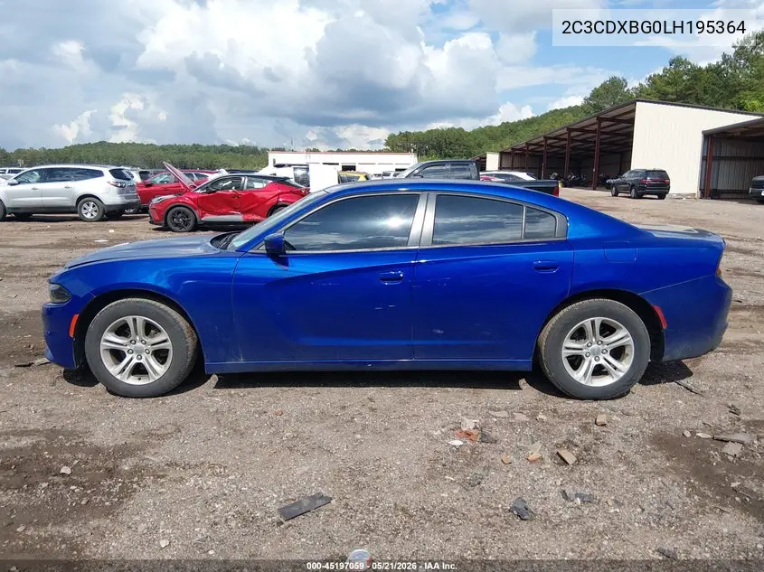 2020 Dodge Charger Sxt Rwd VIN: 2C3CDXBG0LH195364 Lot: 45197059