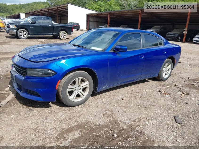 2020 Dodge Charger Sxt Rwd VIN: 2C3CDXBG0LH195364 Lot: 45197059