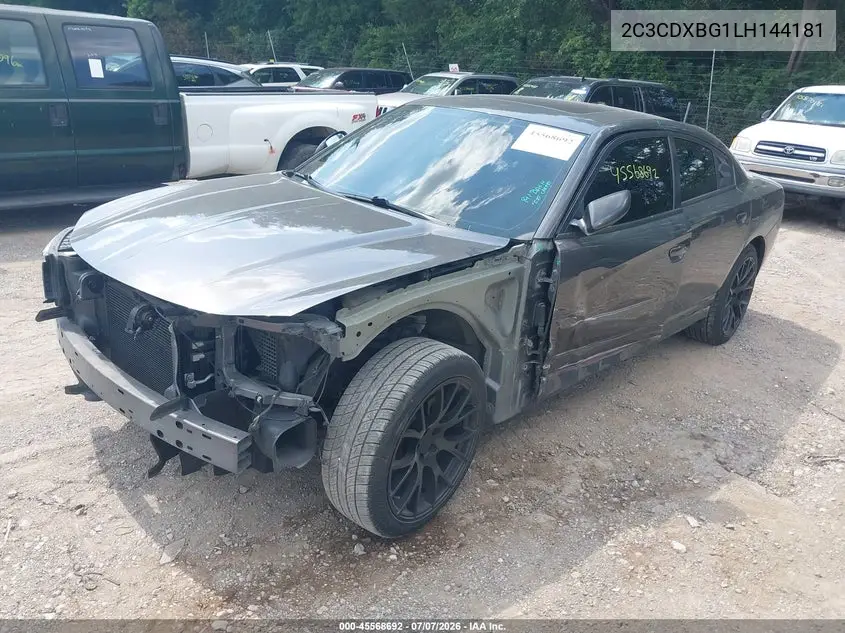 2020 Dodge Charger Sxt Rwd VIN: 2C3CDXBG1LH144181 Lot: 45568692