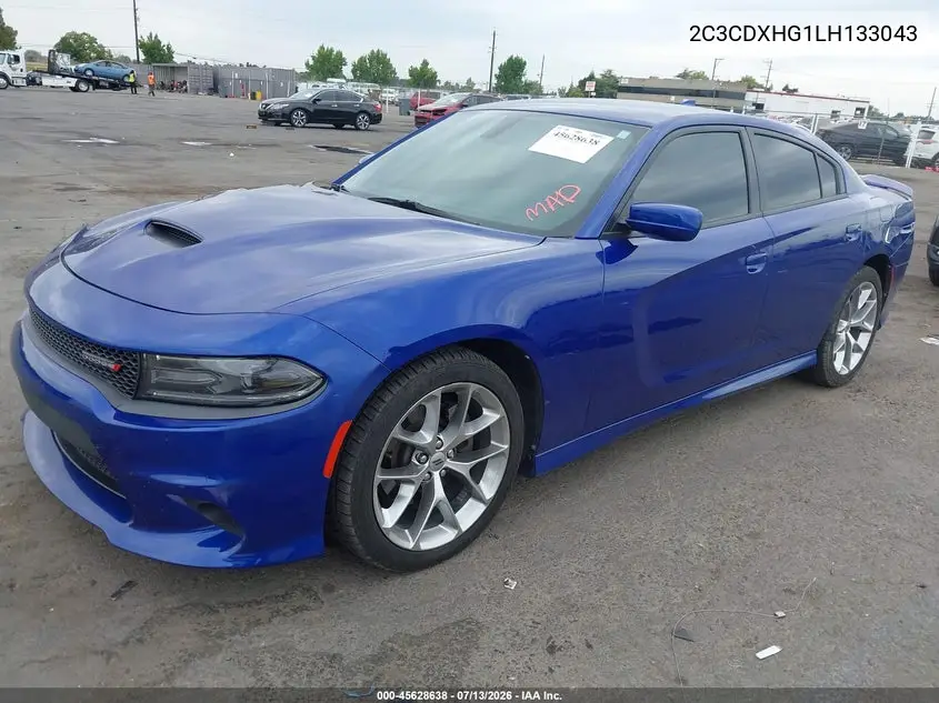 2020 Dodge Charger Gt Rwd VIN: 2C3CDXHG1LH133043 Lot: 45628638