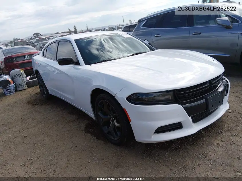 2020 Dodge Charger Sxt Rwd VIN: 2C3CDXBG4LH252522 Lot: 45675789