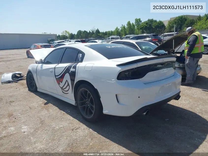 2020 Dodge Charger Scat Pack Rwd VIN: 2C3CDXGJ1LH111573 Lot: 45681724