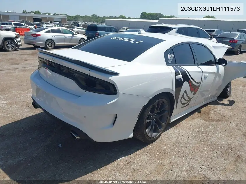 2020 Dodge Charger Scat Pack Rwd VIN: 2C3CDXGJ1LH111573 Lot: 45681724