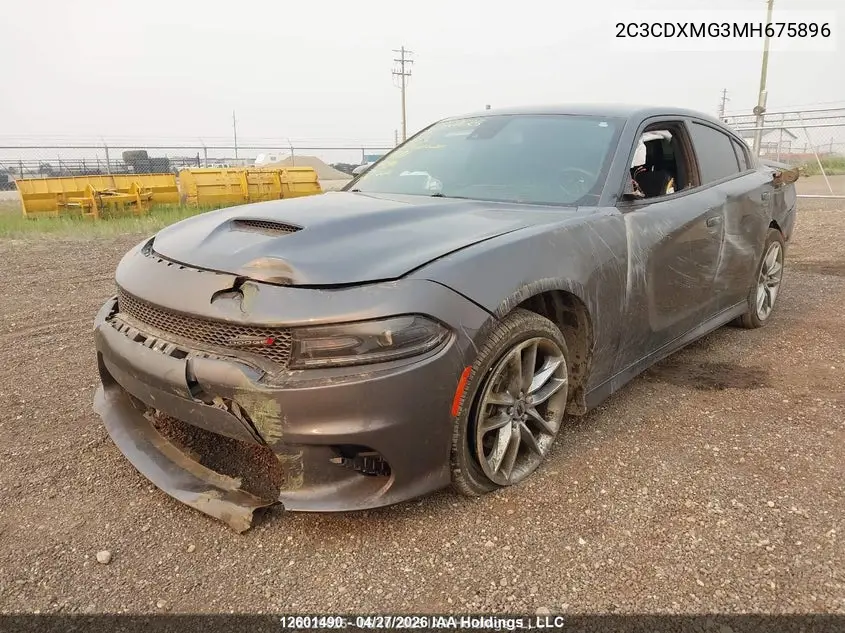 2021 Dodge Charger Gt Awd VIN: 2C3CDXMG3MH675896 Lot: 12601490