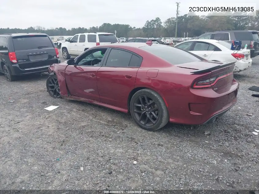 2C3CDXHG5MH613085 2021 Dodge Charger Gt Rwd