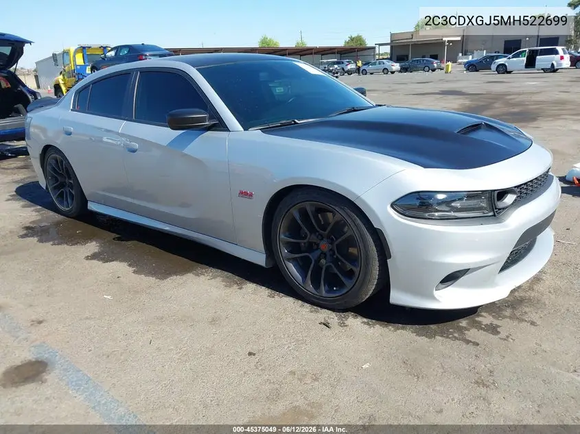 2021 Dodge Charger Scat Pack Rwd VIN: 2C3CDXGJ5MH522699 Lot: 45375049