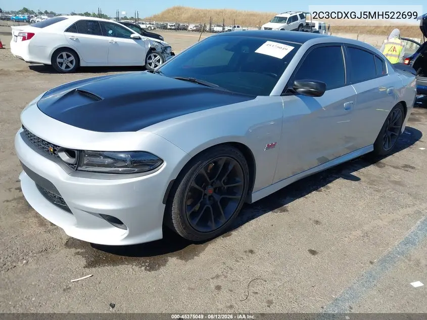 2021 Dodge Charger Scat Pack Rwd VIN: 2C3CDXGJ5MH522699 Lot: 45375049
