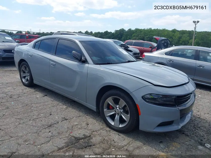 2021 Dodge Charger Sxt Rwd VIN: 2C3CDXBG5MH679161 Lot: 45443153