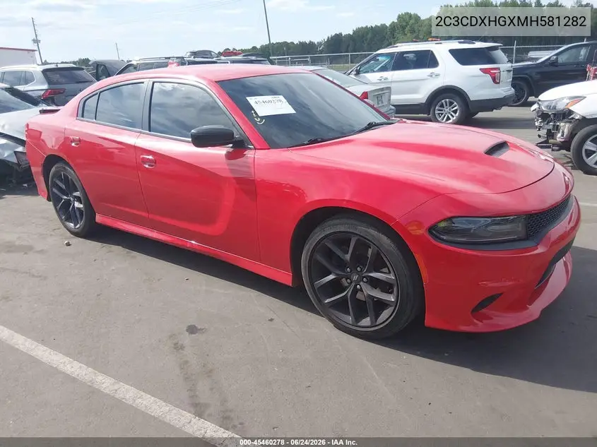 2021 Dodge Charger Gt Rwd VIN: 2C3CDXHGXMH581282 Lot: 45460278