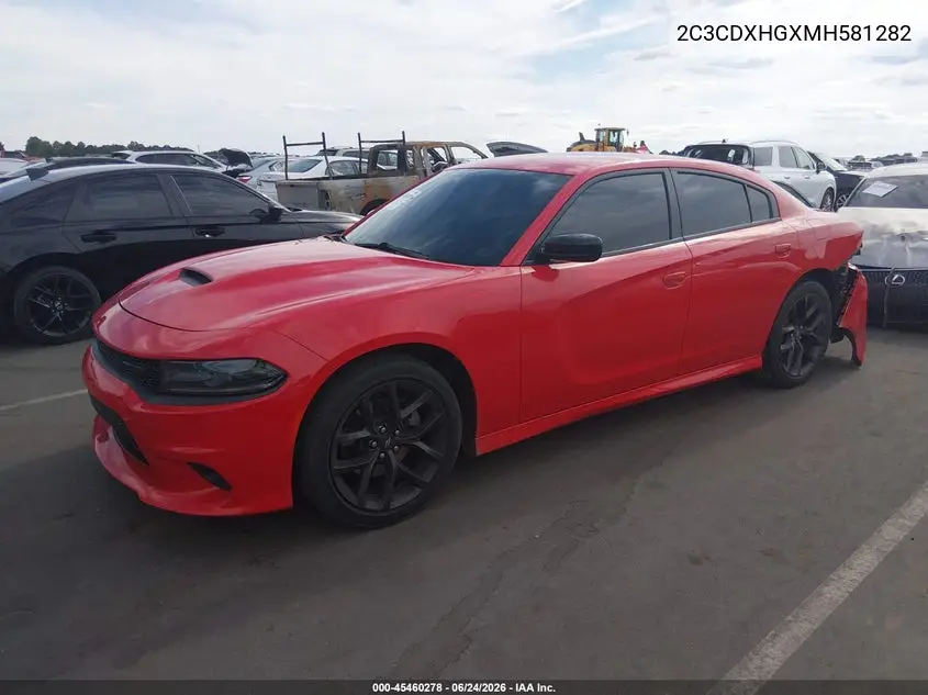 2021 Dodge Charger Gt Rwd VIN: 2C3CDXHGXMH581282 Lot: 45460278