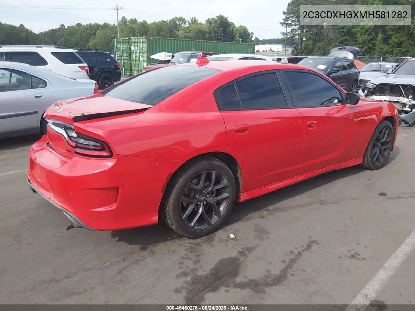 2021 Dodge Charger Gt Rwd VIN: 2C3CDXHGXMH581282 Lot: 45460278