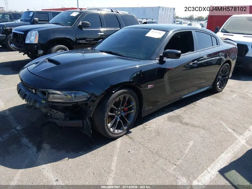 2021 Dodge Charger Scat Pack Rwd VIN: 2C3CDXGJ4MH578102 Lot: 45597987