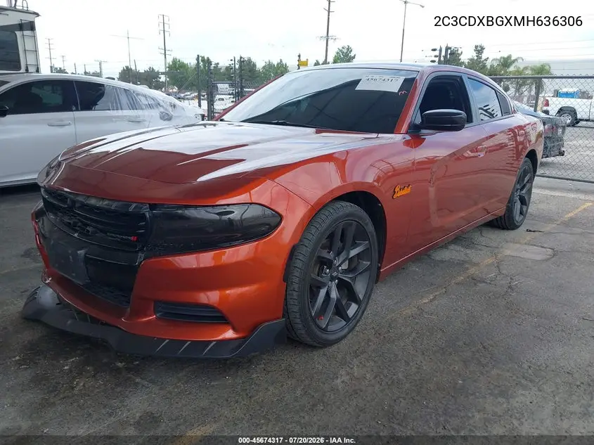 2021 Dodge Charger Sxt Rwd VIN: 2C3CDXBGXMH636306 Lot: 45674317