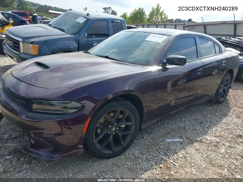 2C3CDXCTXNH240289 2022 Dodge Charger R/T