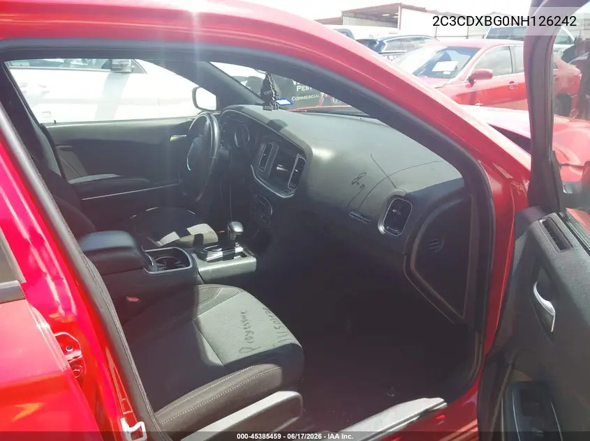 2022 Dodge Charger Sxt Rwd VIN: 2C3CDXBG0NH126242 Lot: 45385459