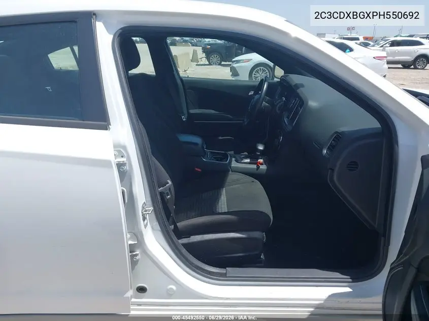 2023 Dodge Charger Sxt VIN: 2C3CDXBGXPH550692 Lot: 45492550