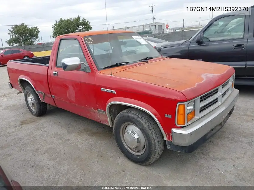 1987 Dodge Dakota VIN: 1B7GN14M2HS392370 Lot: 45567465