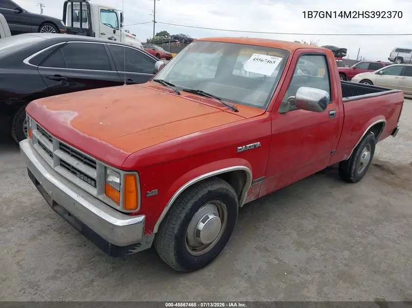 1987 Dodge Dakota VIN: 1B7GN14M2HS392370 Lot: 45567465