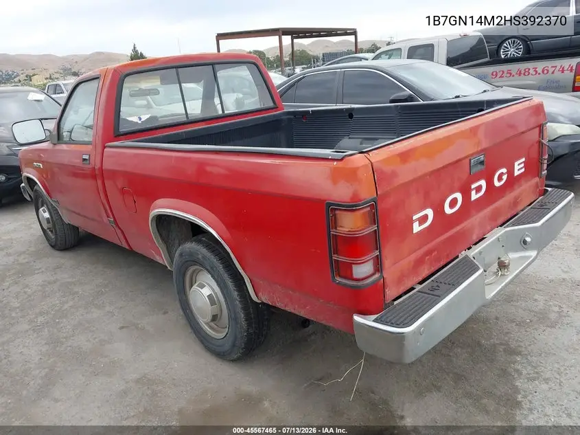 1987 Dodge Dakota VIN: 1B7GN14M2HS392370 Lot: 45567465