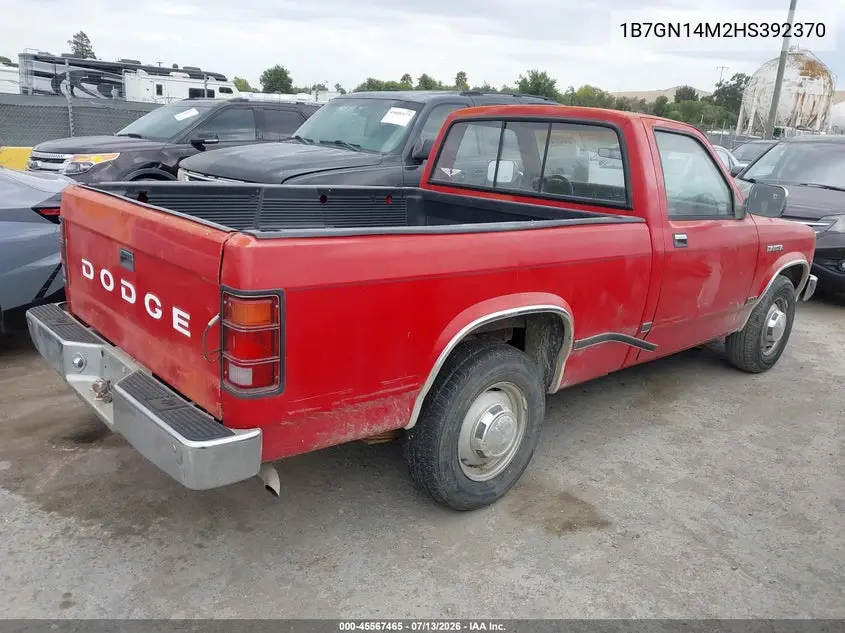 1987 Dodge Dakota VIN: 1B7GN14M2HS392370 Lot: 45567465