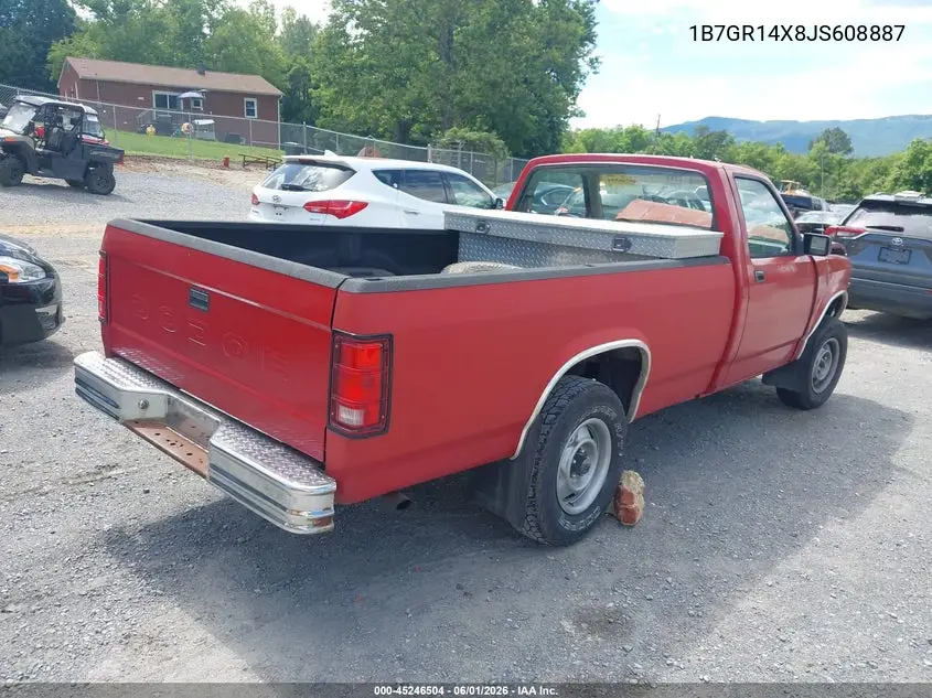 1988 Dodge Dakota VIN: 1B7GR14X8JS608887 Lot: 45246504