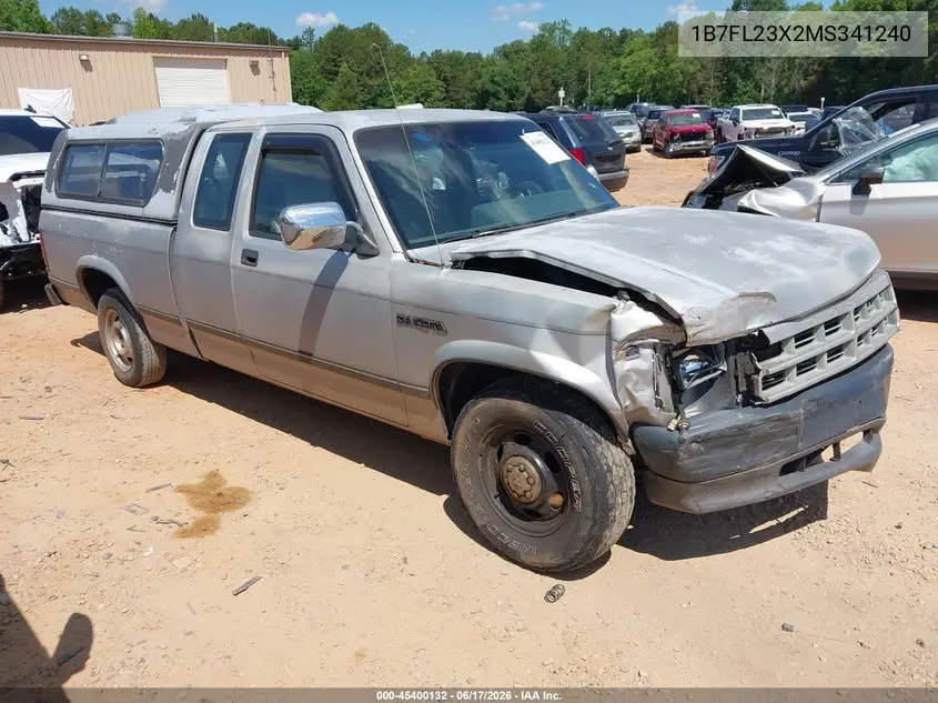 1991 Dodge Dakota VIN: 1B7FL23X2MS341240 Lot: 45400132