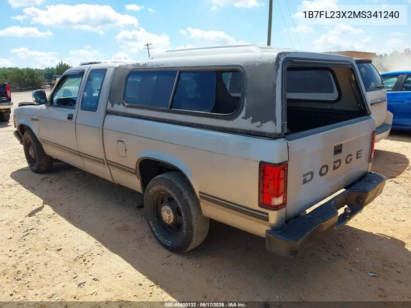 1991 Dodge Dakota VIN: 1B7FL23X2MS341240 Lot: 45400132
