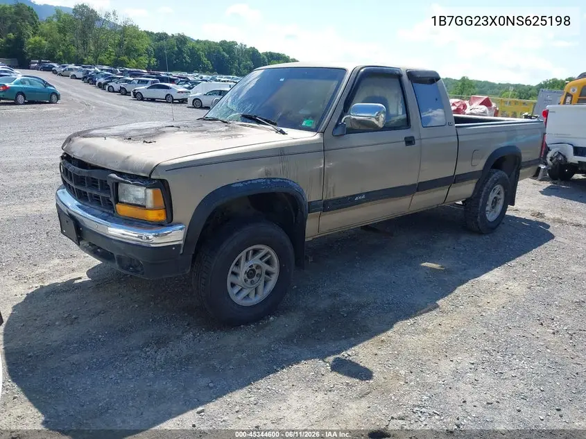 1992 Dodge Dakota VIN: 1B7GG23X0NS625198 Lot: 45344600