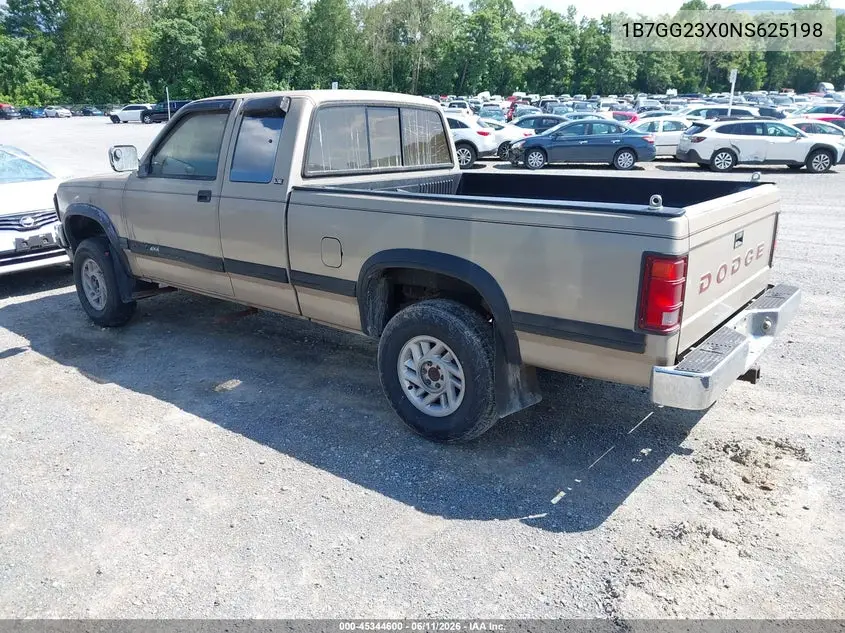 1992 Dodge Dakota VIN: 1B7GG23X0NS625198 Lot: 45344600
