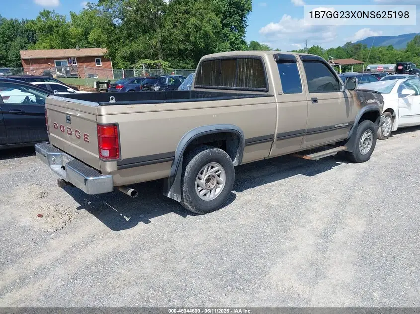 1992 Dodge Dakota VIN: 1B7GG23X0NS625198 Lot: 45344600