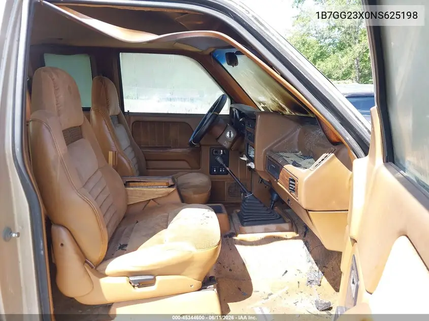 1992 Dodge Dakota VIN: 1B7GG23X0NS625198 Lot: 45344600