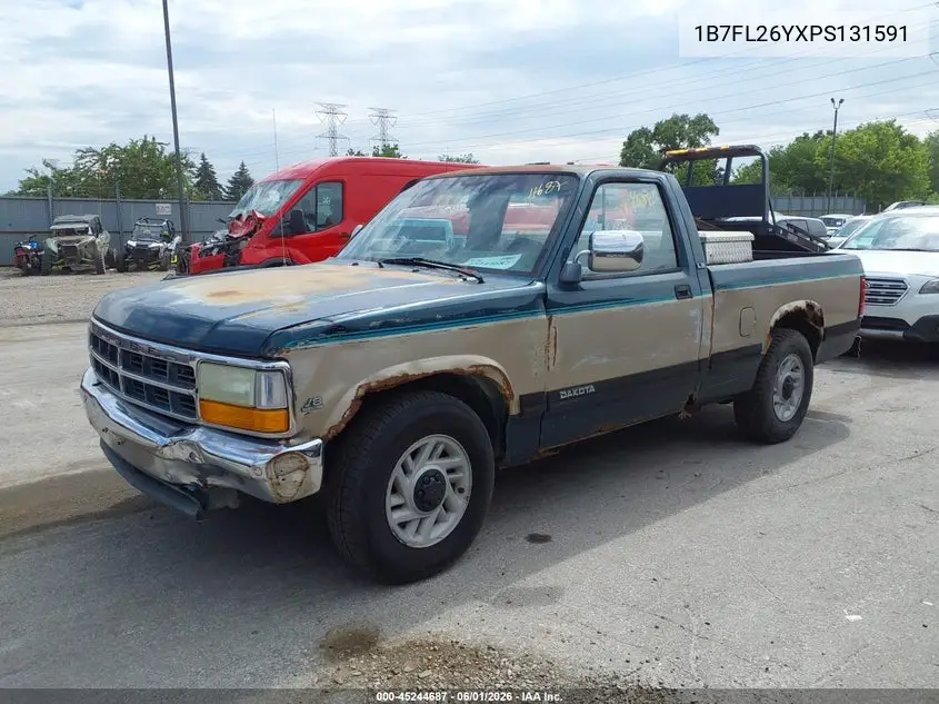 1993 Dodge Dakota VIN: 1B7FL26YXPS131591 Lot: 45244687