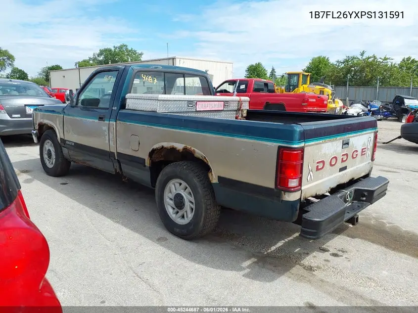 1993 Dodge Dakota VIN: 1B7FL26YXPS131591 Lot: 45244687