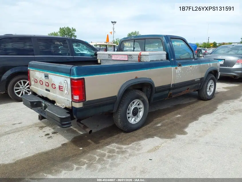 1993 Dodge Dakota VIN: 1B7FL26YXPS131591 Lot: 45244687