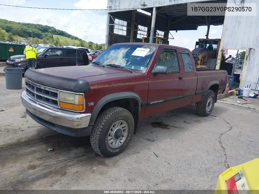 1993 Dodge Dakota VIN: 1B7GG23Y0PS290570 Lot: 45392002