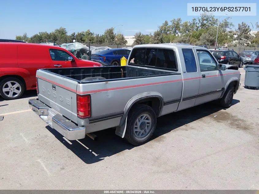 1993 Dodge Dakota VIN: 1B7GL23Y6PS257701 Lot: 45474095