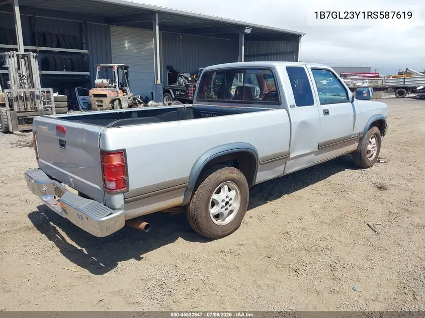 1994 Dodge Dakota VIN: 1B7GL23Y1RS587619 Lot: 45532947