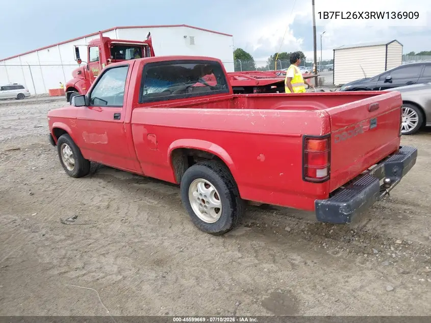 1994 Dodge Dakota VIN: 1B7FL26X3RW136909 Lot: 45599669