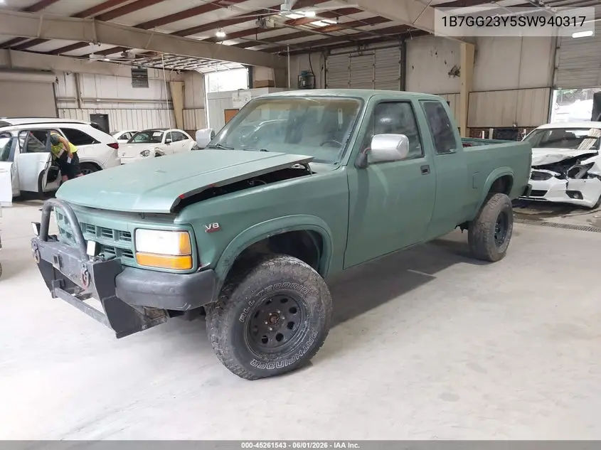 1995 Dodge Dakota VIN: 1B7GG23Y5SW940317 Lot: 45261543