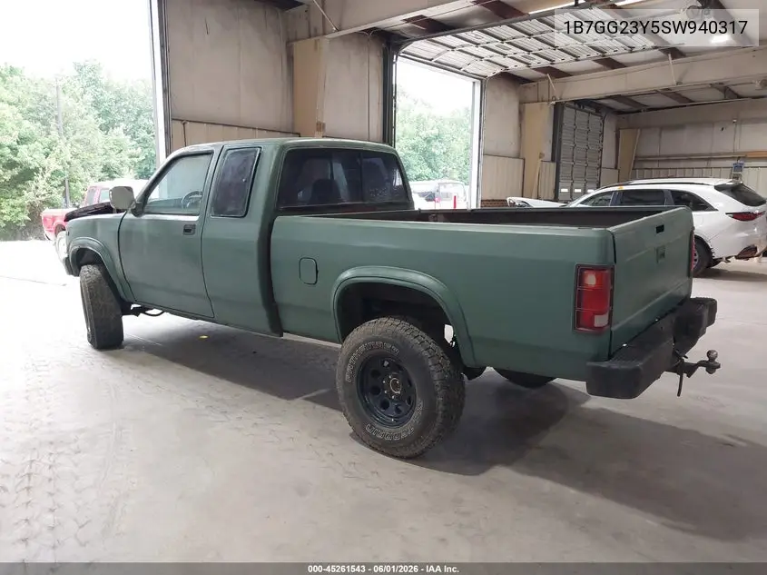 1995 Dodge Dakota VIN: 1B7GG23Y5SW940317 Lot: 45261543