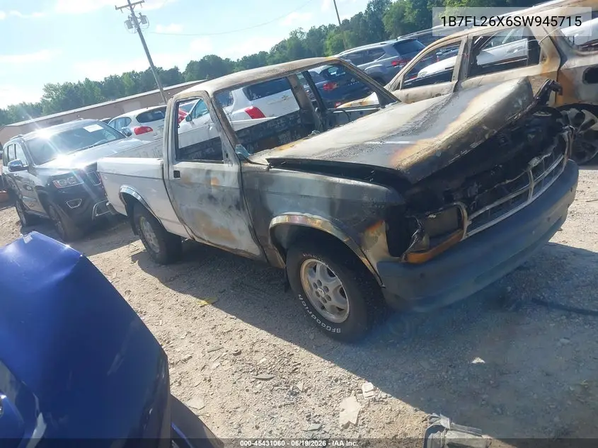 1995 Dodge Dakota VIN: 1B7FL26X6SW945715 Lot: 45431060