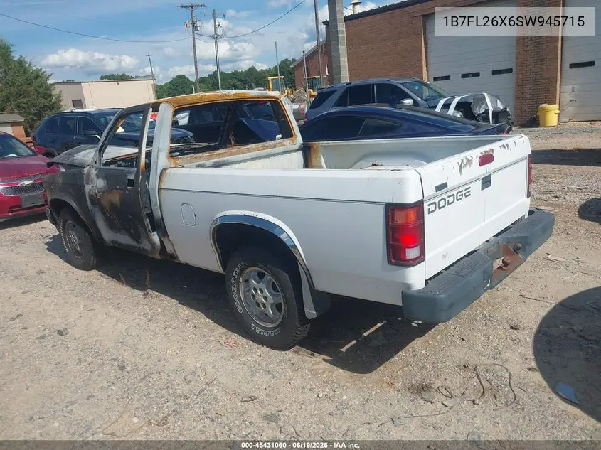 1995 Dodge Dakota VIN: 1B7FL26X6SW945715 Lot: 45431060