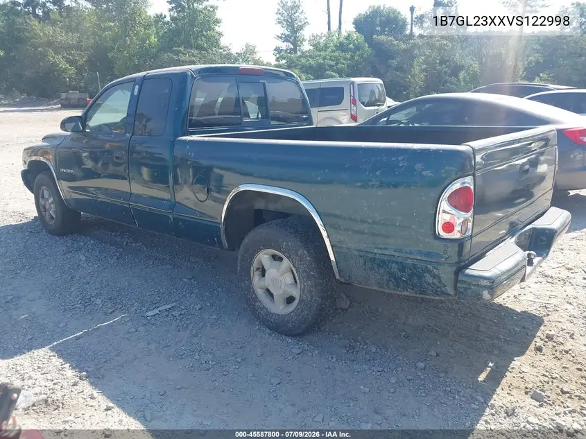 1997 Dodge Dakota Slt/Sport VIN: 1B7GL23XXVS122998 Lot: 45587800