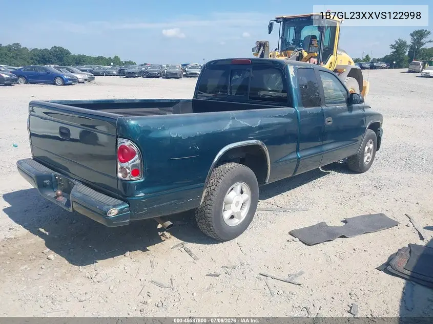 1997 Dodge Dakota Slt/Sport VIN: 1B7GL23XXVS122998 Lot: 45587800